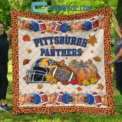 Alternative view of NCAA Pittsburgh Panthers Welcome Fall Pumpkin Quilt Blanket