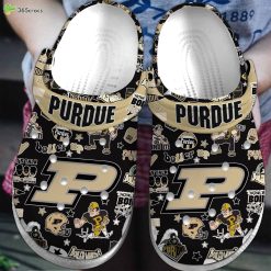 NCAA Purdue Boilermakers Black Athletic Gold Crocs