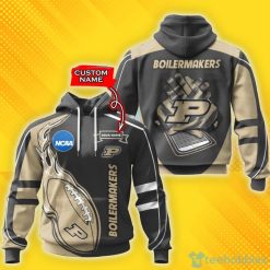 NCAA Purdue Boilermakers Custom Name Fire Ball Pullover Hoodie
