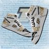 NCAA Purdue Boilermakers Custom Name Logo Air Jordan 1 High Sneakers