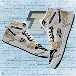 NCAA Purdue Boilermakers Custom Name Logo Air Jordan 1 High Sneakers