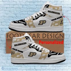 Alternative view of NCAA Purdue Boilermakers Custom Name Logo Air Jordan 1 High Sneakers