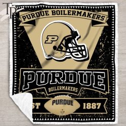 Alternative view of NCAA Purdue Boilermakers EST 1887 Black Fleece Blanket