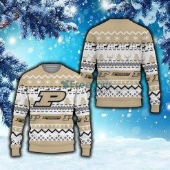 NCAA Purdue Boilermakers Merry Snow Pattern Sweater