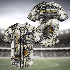 NCAA Purdue Boilermakers Skeleton Baseball Jersey