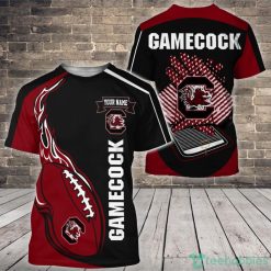 NCAA South Carolina Gamecocks Custom Name Fire Ball T-Shirt