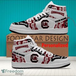 Alternative view of NCAA South Carolina Gamecocks Custom Name Logo Air Jordan 1 High Sneakers