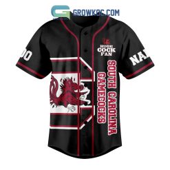 Alternative view of NCAA South Carolina Gamecocks Custom Name Number Huge Cock Baseball Jersey
