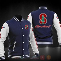 NCAA Stanford Cardinal Blue White Baseball Jacket
