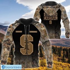NCAA Stanford Cardinal Custom Name Hunting Camo Style Zip Up Hoodie