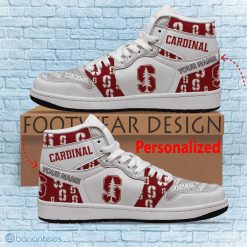 Alternative view of NCAA Stanford Cardinal Custom Name White Red Air Jordan 1 High Sneakers