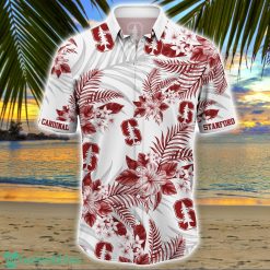 Alternative view of NCAA Stanford Cardinal Tropical Hibiscus Pattern Hawaiian Shirt
