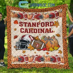 Alternative view of NCAA Stanford Cardinal Welcome Fall Pumpkin Quilt Blanket
