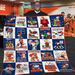 NCAA Syracuse Orange Christmas Snoopy Peanuts Quilt Blanket