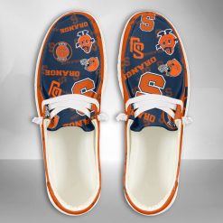 NCAA Syracuse Orange Custom Name Navy Orange Hey Dude Shoes