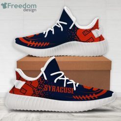 NCAA Syracuse Orange Navy Orange Yeezy Boost Sneakers