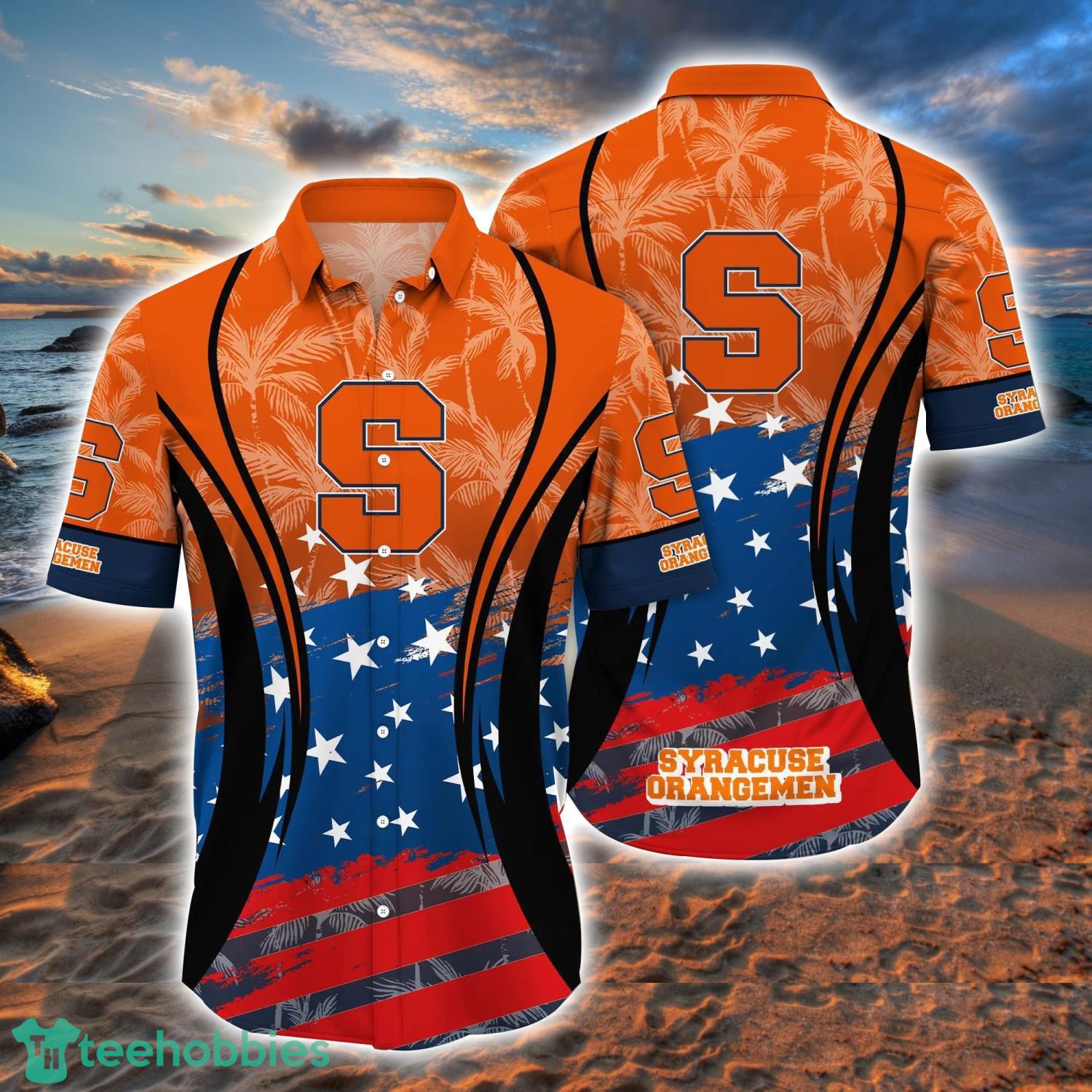NCAA Syracuse Orange Star Pattern Hawaiian Shirt