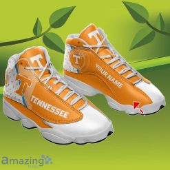 NCAA Tennessee Volunteers Custom Name Logo Pattern Air Jordan 13 Shoes