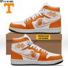 NCAA Tennessee Volunteers Custom Name Number White Orange Air Jordan 1 High Sneakers