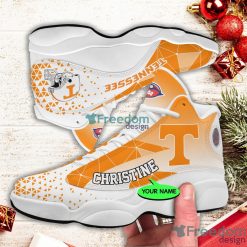 NCAA Tennessee Volunteers Custom Name Triangle Pattern Air Jordan 13 Shoes