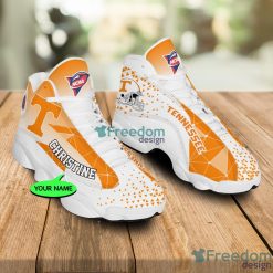 Alternative view of NCAA Tennessee Volunteers Custom Name Triangle Pattern Air Jordan 13 Shoes