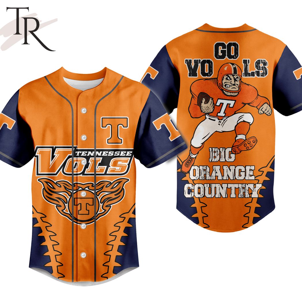 NCAA Tennessee Volunteers Go Vols Big Orange Country Baseball Jersey