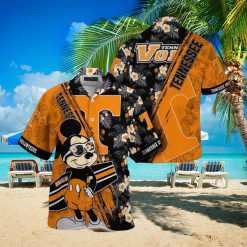 NCAA Tennessee Volunteers Mickey And Floral Pattern Hawaiian Shirt