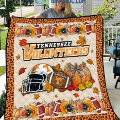 NCAA Tennessee Volunteers Welcome Fall Pumpkin Quilt Blanket