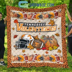 Alternative view of NCAA Tennessee Volunteers Welcome Fall Pumpkin Quilt Blanket
