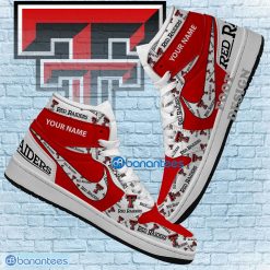 NCAA Texas Tech Red Raiders Custom Name New Season Design Air Jordan 1 High Sneakers