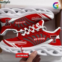 NCAA Texas Tech Red Raiders Custom Name Style Max Soul Shoes