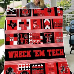 Alternative view of NCAA Texas Tech Red Raiders Wreck 'Em Tech Fleece Blanket