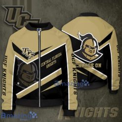NCAA UCF Knights Charge On Black Bomber Jacket