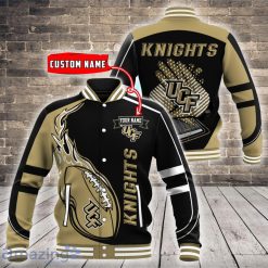 NCAA UCF Knights Custom Name Fire Ball Baseball Jacket