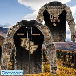 NCAA UCF Knights Custom Name Hunting Camo Style Zip Up Hoodie