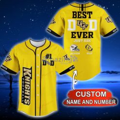 NCAA UCF Knights Custom Name Number Best Dad Ever Baseball Jersey