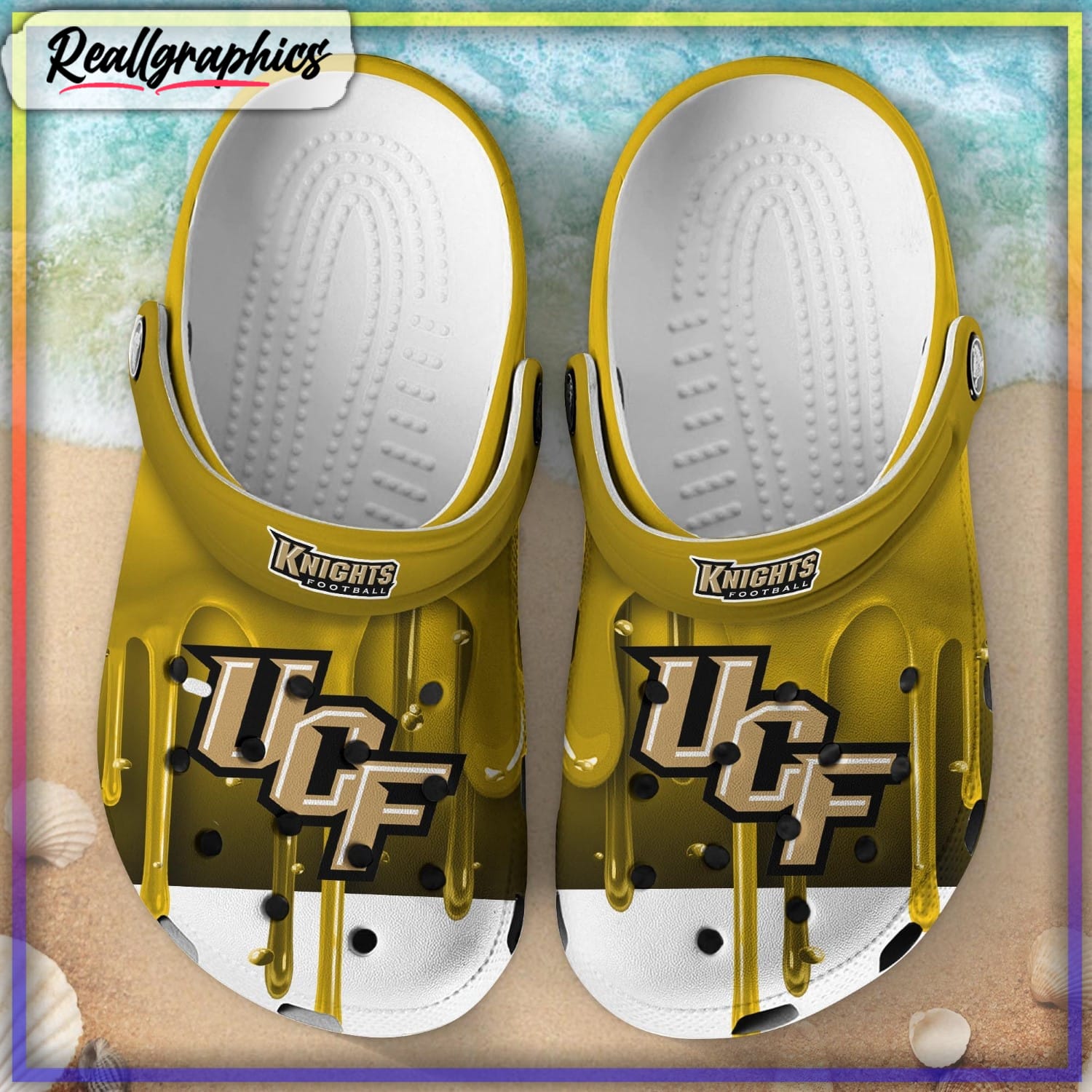 NCAA UCF Knights Melting Paint Crocs
