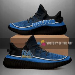 Alternative view of NCAA UCLA Bruins Colorful Line Words Yeezy Boost Sneakers