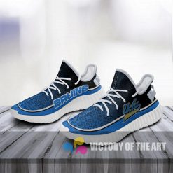 NCAA UCLA Bruins Colorful Line Words Yeezy Boost Sneakers