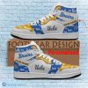 NCAA UCLA Bruins Custom Name New Season Yellow Air Jordan 1 High Sneakers