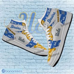 Alternative view of NCAA UCLA Bruins Custom Name New Season Yellow Air Jordan 1 High Sneakers