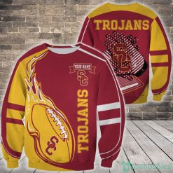 NCAA USC Trojans Custom Name Fire Ball Sweatshirt