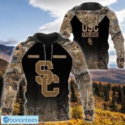 NCAA USC Trojans Custom Name Hunting Camo Style Pullover Hoodie