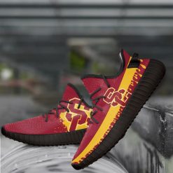 NCAA USC Trojans Red Gold Yeezy Boost Sneakers