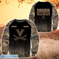 NCAA Virginia Cavaliers Custom Name Hunting Camo Style Sweatshirt