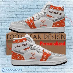 Alternative view of NCAA Virginia Cavaliers Custom Name Logo Air Jordan 1 High Sneakers