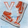 NCAA Virginia Cavaliers Custom Name New Season Design Air Jordan 1 High Sneakers