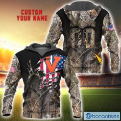 NCAA Virginia Cavaliers Custom Name Number Hunting Pattern Design Pullover Hoodie