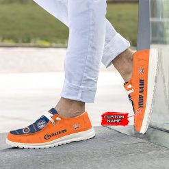 Alternative view of NCAA Virginia Cavaliers Custom Name Orange Blue Hey Dude Shoes