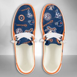 NCAA Virginia Cavaliers Custom Name Orange Blue Hey Dude Shoes